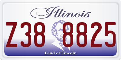 IL license plate Z388825