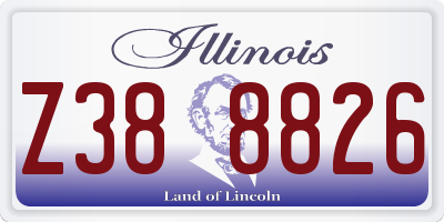 IL license plate Z388826