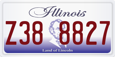 IL license plate Z388827