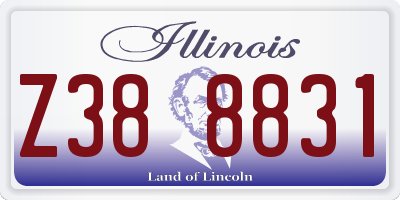 IL license plate Z388831