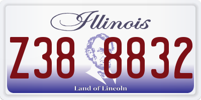 IL license plate Z388832