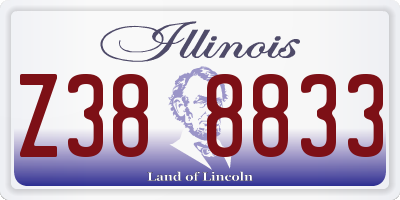 IL license plate Z388833