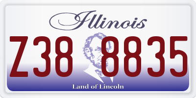 IL license plate Z388835