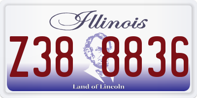 IL license plate Z388836
