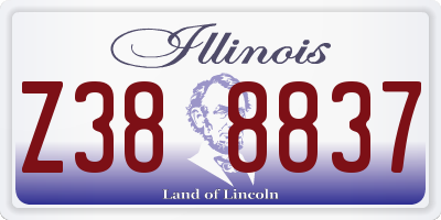 IL license plate Z388837