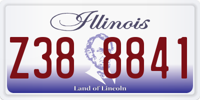 IL license plate Z388841