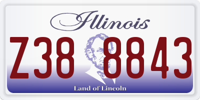 IL license plate Z388843