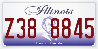IL license plate Z388845