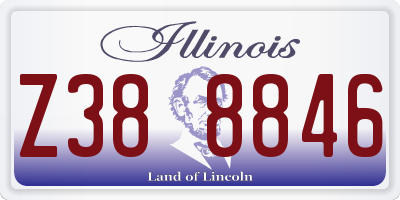 IL license plate Z388846