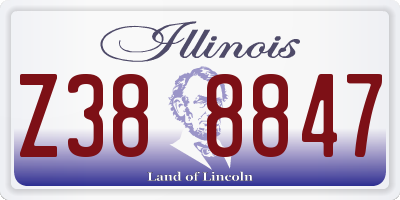 IL license plate Z388847