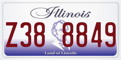 IL license plate Z388849