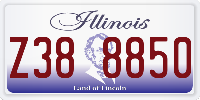 IL license plate Z388850