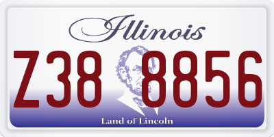 IL license plate Z388856