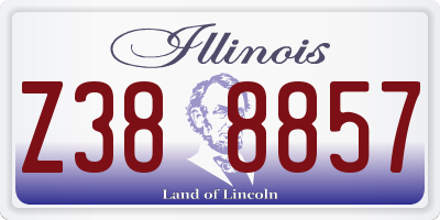 IL license plate Z388857