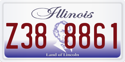 IL license plate Z388861