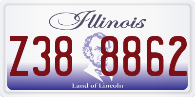 IL license plate Z388862