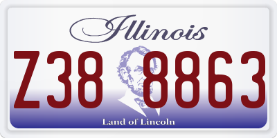 IL license plate Z388863