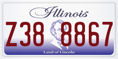 IL license plate Z388867