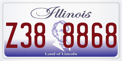 IL license plate Z388868