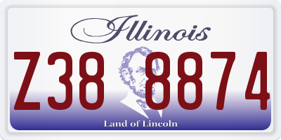 IL license plate Z388874