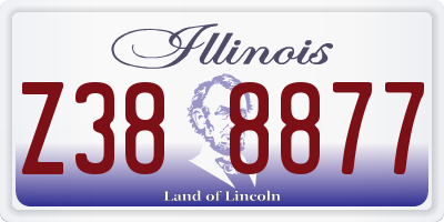 IL license plate Z388877