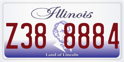 IL license plate Z388884