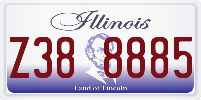 IL license plate Z388885