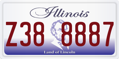 IL license plate Z388887