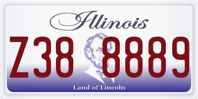 IL license plate Z388889