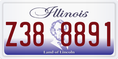 IL license plate Z388891