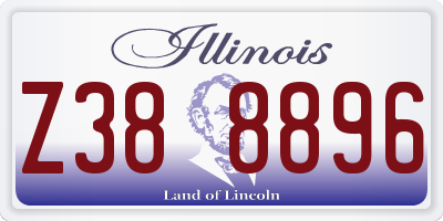 IL license plate Z388896