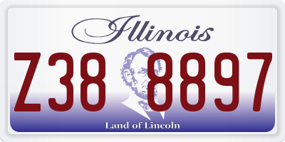 IL license plate Z388897