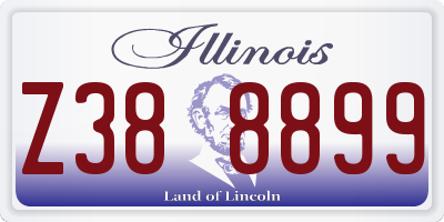 IL license plate Z388899