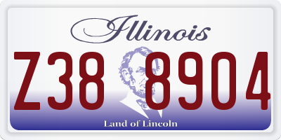 IL license plate Z388904