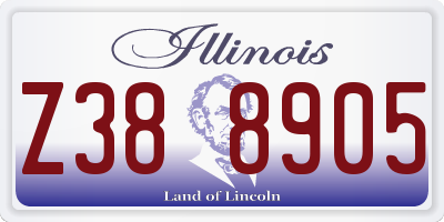 IL license plate Z388905