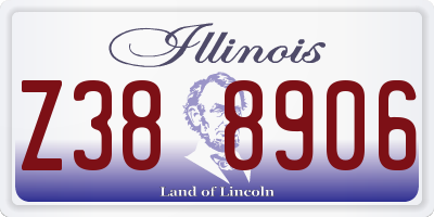 IL license plate Z388906