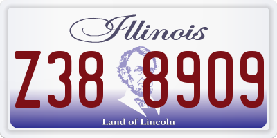 IL license plate Z388909