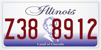 IL license plate Z388912