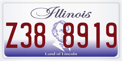 IL license plate Z388919