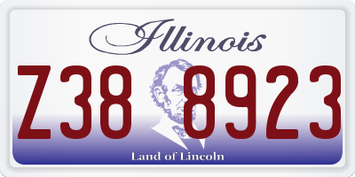 IL license plate Z388923