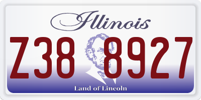 IL license plate Z388927
