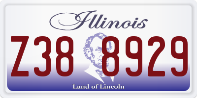IL license plate Z388929