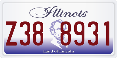 IL license plate Z388931