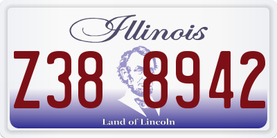IL license plate Z388942