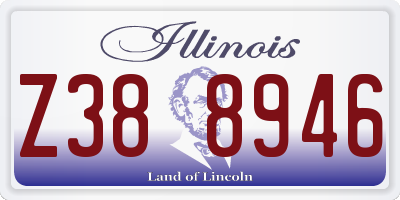 IL license plate Z388946