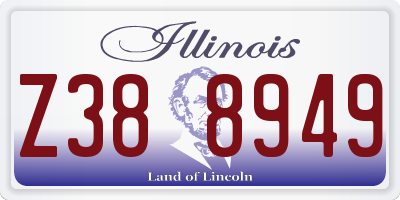 IL license plate Z388949
