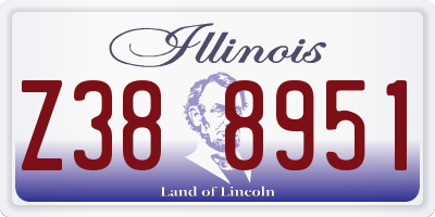 IL license plate Z388951
