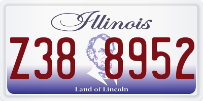 IL license plate Z388952