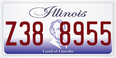 IL license plate Z388955