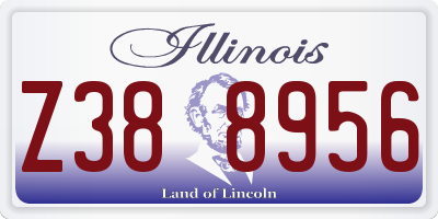 IL license plate Z388956